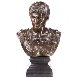 Keizer Augustus bronzen borstbeeld