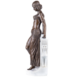 Egyptische buikdanseres bronzen beeld