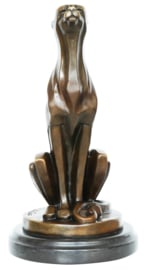 Jachtluipaard of cheeta brons beeld