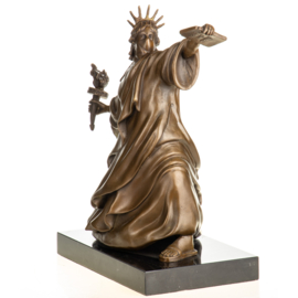 Bronzen Banksy vrijheidsbeeld Liberty Torch Thrower