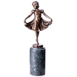 Bronzen beeld meisje Lieselotte