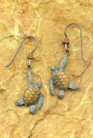 Bronzen zeeschildpadden sieraden set