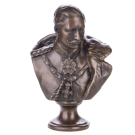 Keizer Willem de II bronzen buste