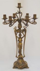 Jugendstil bronzen kandelaar