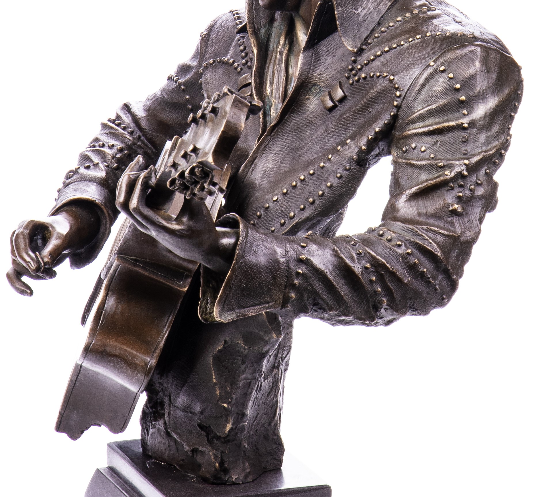 Groot Elvis Presley bronzenbeeld