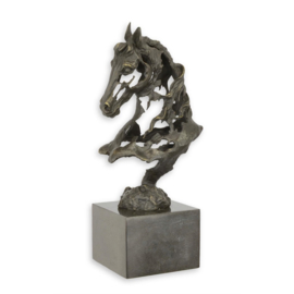 Paardenhoofd abstract bronsbeeld