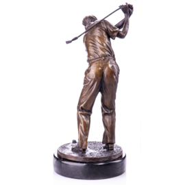 Golfspeler bronzen beeld