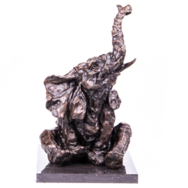 Olifant abstract bronzen beeld