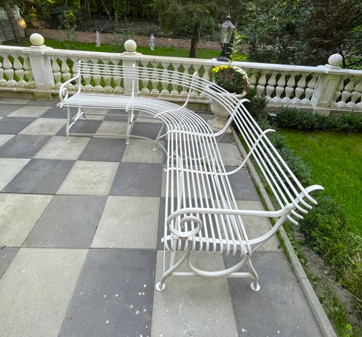 Art Nouveau hoekbank smeedijzer