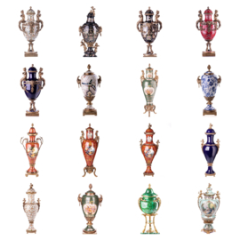Porselein met bronzen decoraties
