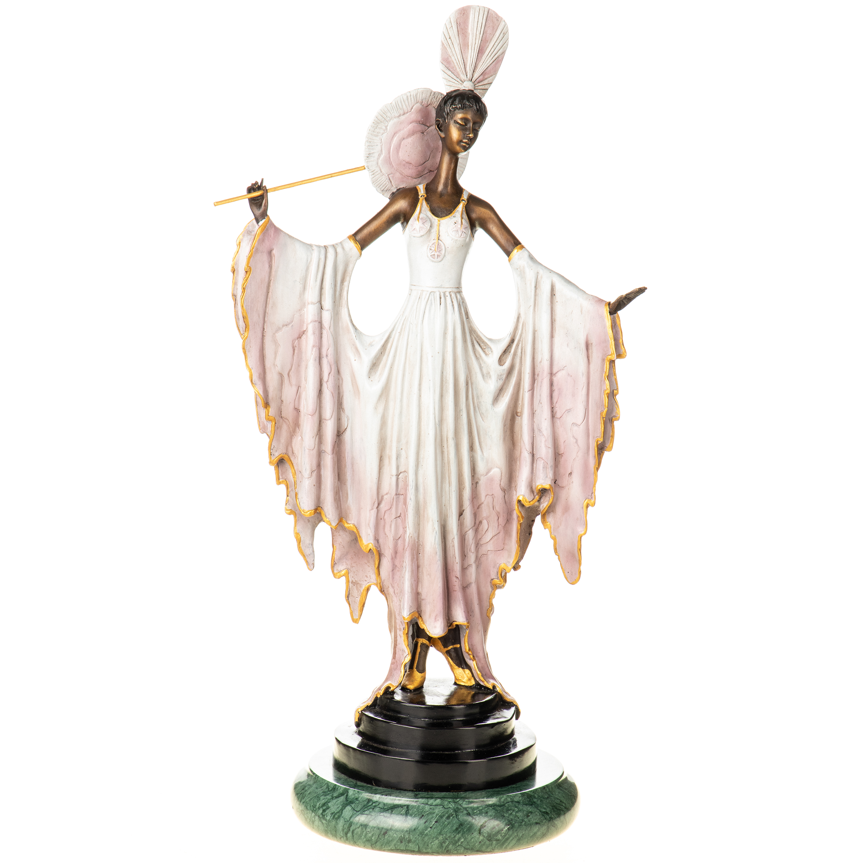 Art Deco vrouw bronzenbeeld