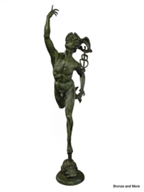 Mercurius Hermes brons beeld 252 cm