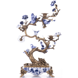 Japans bronzen Bonsai boomkandelaar