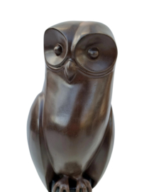Bronzen Art Deco uil