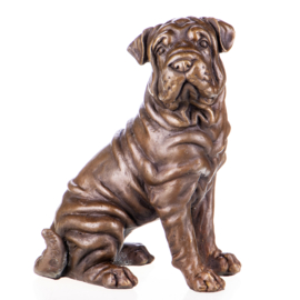 Chinese shar-pei hond bronzen beelden