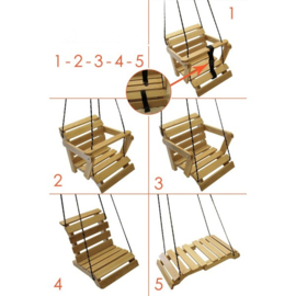 Beukenhouten kinderschommel 5 in 1