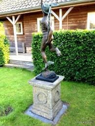 Bronzen Mercurius Hermes 163 cm hoog