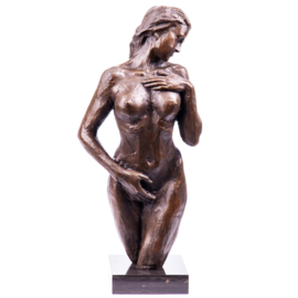 Naakt bronzen vrouw beeld