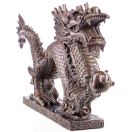 Chinees groot bronzen drakenbeeld