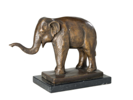 Bronzen Aziatische olifant beeld