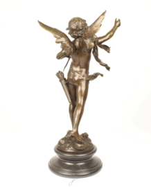 Cupido zoon Amor bronzen beeld