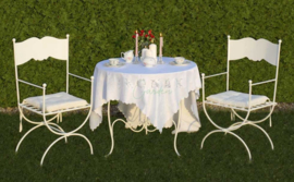 Romantische luxe smeedijzeren tuinset
