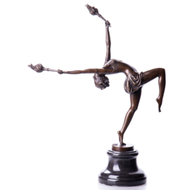 Fakkeldanseres brons beeld Preiss