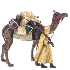 Arabische kamelendrijver brons beeld