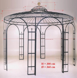 Prieel roestbruin metaal XL
