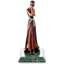 Art Deco vrouw bronzen beeld