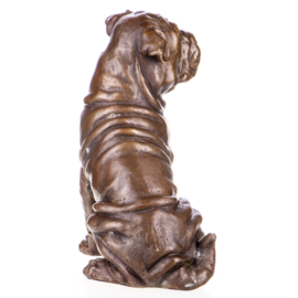 Chinese shar-pei hond bronzen beelden