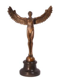 Bronzen beeld Icarus in kleur