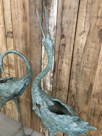 Bronzen reigers