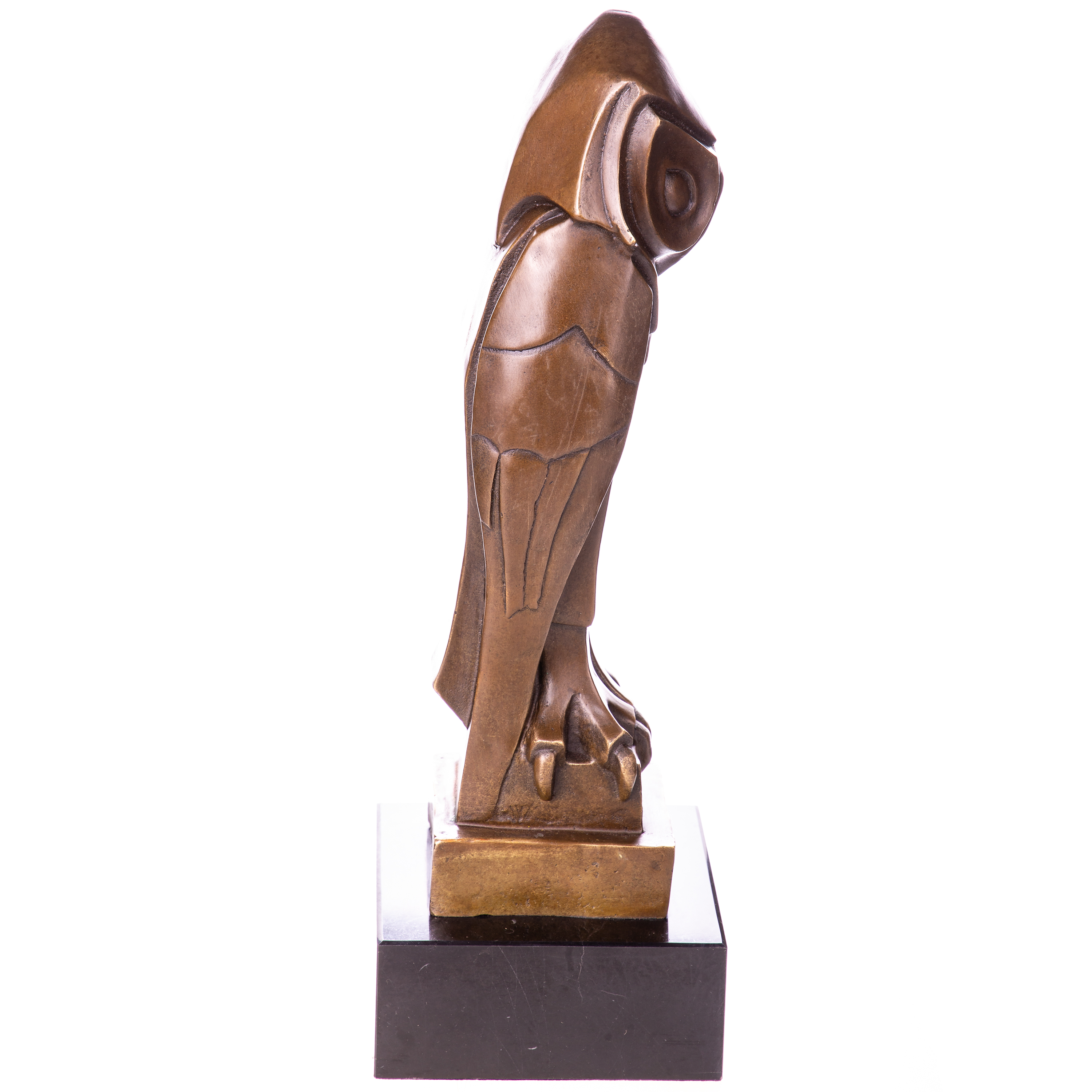 Art Deco uil bronzenbeeld