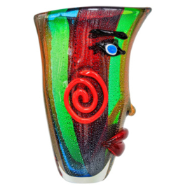 Murano glazen vaas met gezicht