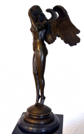 Engel vrouw mythologisch bronsbeeld
