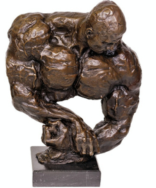 Bodybuilder torso bronzen beeld