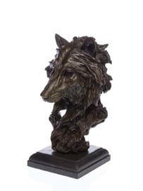 Wolf bronzen beeld