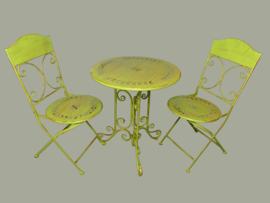 Bistro set in drie hippe kleuren