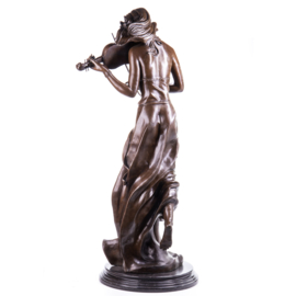 Bronzen violiste beeld