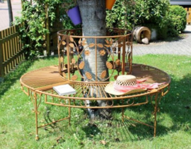 Cortenstalen kleur boombank