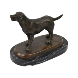 Labrador retriever staand brons beeld