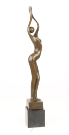 Bronzen naakte abstracte vrouw