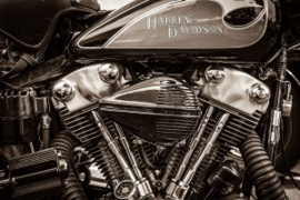 Harley Davidson motorblok schilderij