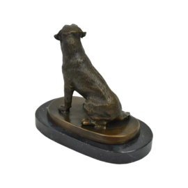 Labrador retriever zittend bronsbeeld