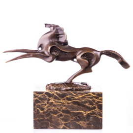 Abstract bronzen paard beeld