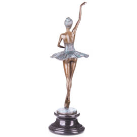 Prima ballerina bronzen beeld