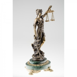 Bronzen vrouwe Justitia 39 cm