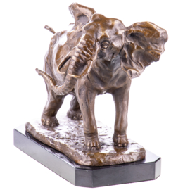 Bronzen olifant beeld naar Barye