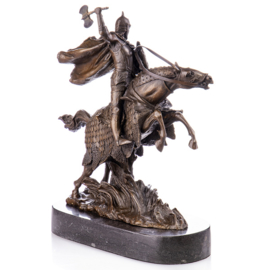 Ridder te paard bronzen beeld